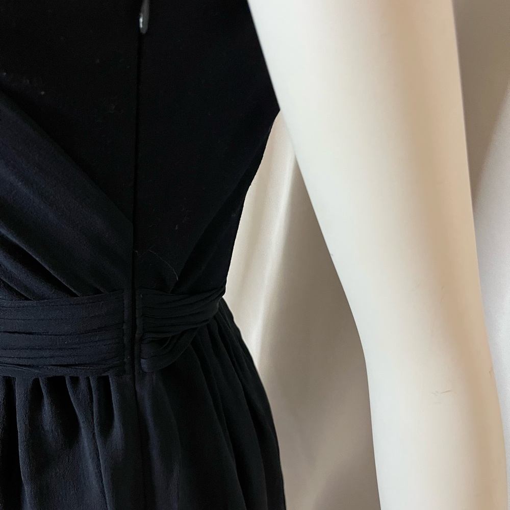 Theory navy draped fully lined silk dress - Picture 3 of 8